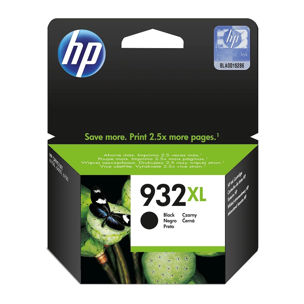 HP 932XL Sort 1000 sider Blæk CN053AE