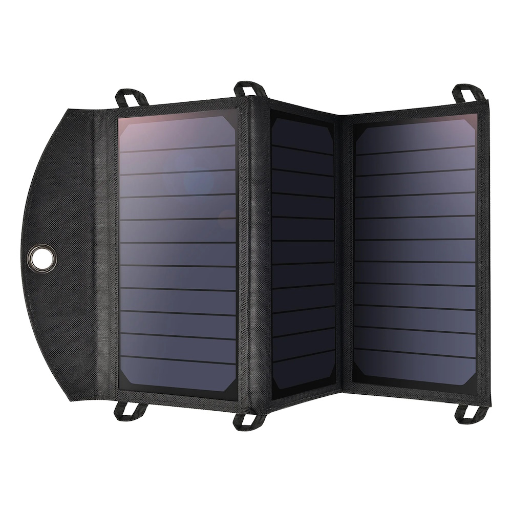 Skladana ladowarka solarna Choetech SC001 19W 2xUSB (czarna)