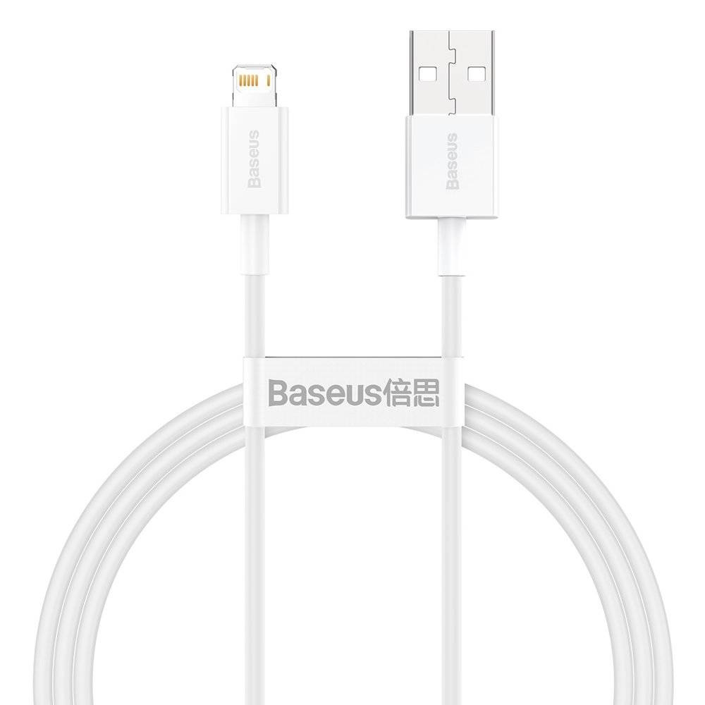 Kabel USB Baseus Kabel USB do Lightning Baseus Superior Series, 2.4A, 1m (bialy)