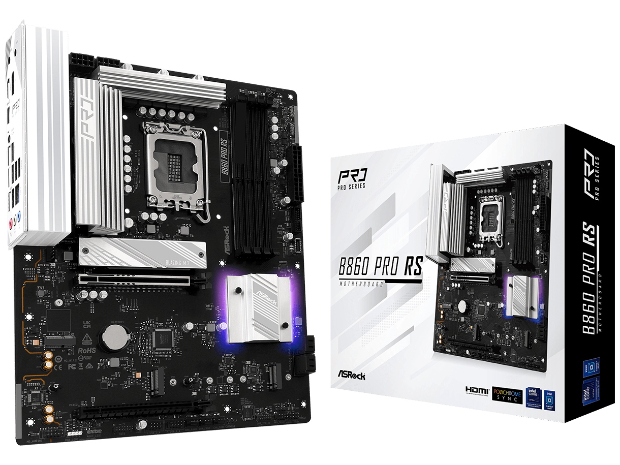 ASRock B860 PRO RS ATX LGA1851 sokkel Intel B860