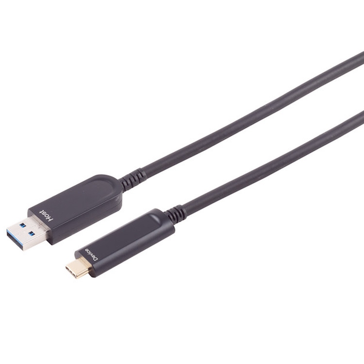 Optical USB-A adapter cable, USB-C, 3.2, 10G, 20m