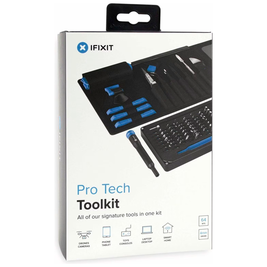 iFixit Pro Tech Toolkit + Magnetic Project Mat Kompletter Werkzeugsatz für alle Elektronikreparaturen plus Beschreibbare Magnetunterlage