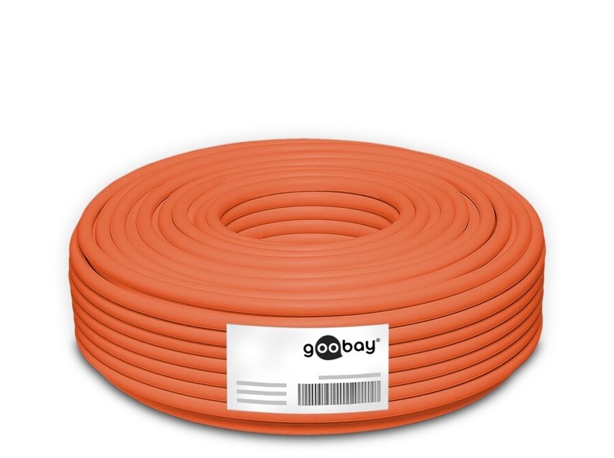CAT 7A Duplex Network Cable, S/FTP (PiMF), orange, 50 m