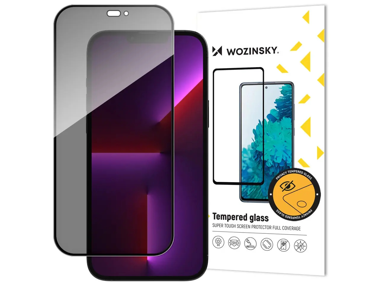 Wozinsky Szklo prywatyzujace z filtrem Anti Spy do iPhone 15 Pro Wozinsky Privacy Glass