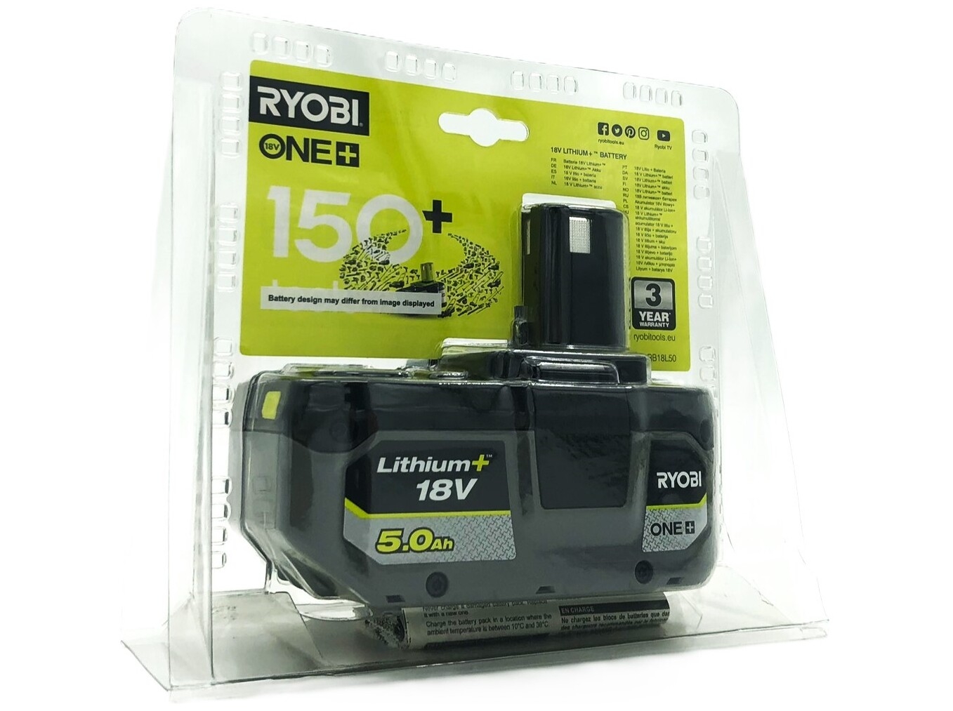 Ryobi RB18L50 Akku 18 V/5,0 Ah Lithium+