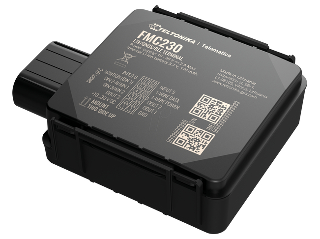 Teltonika FMC230 Waterproof LTE CAT 1 Sort