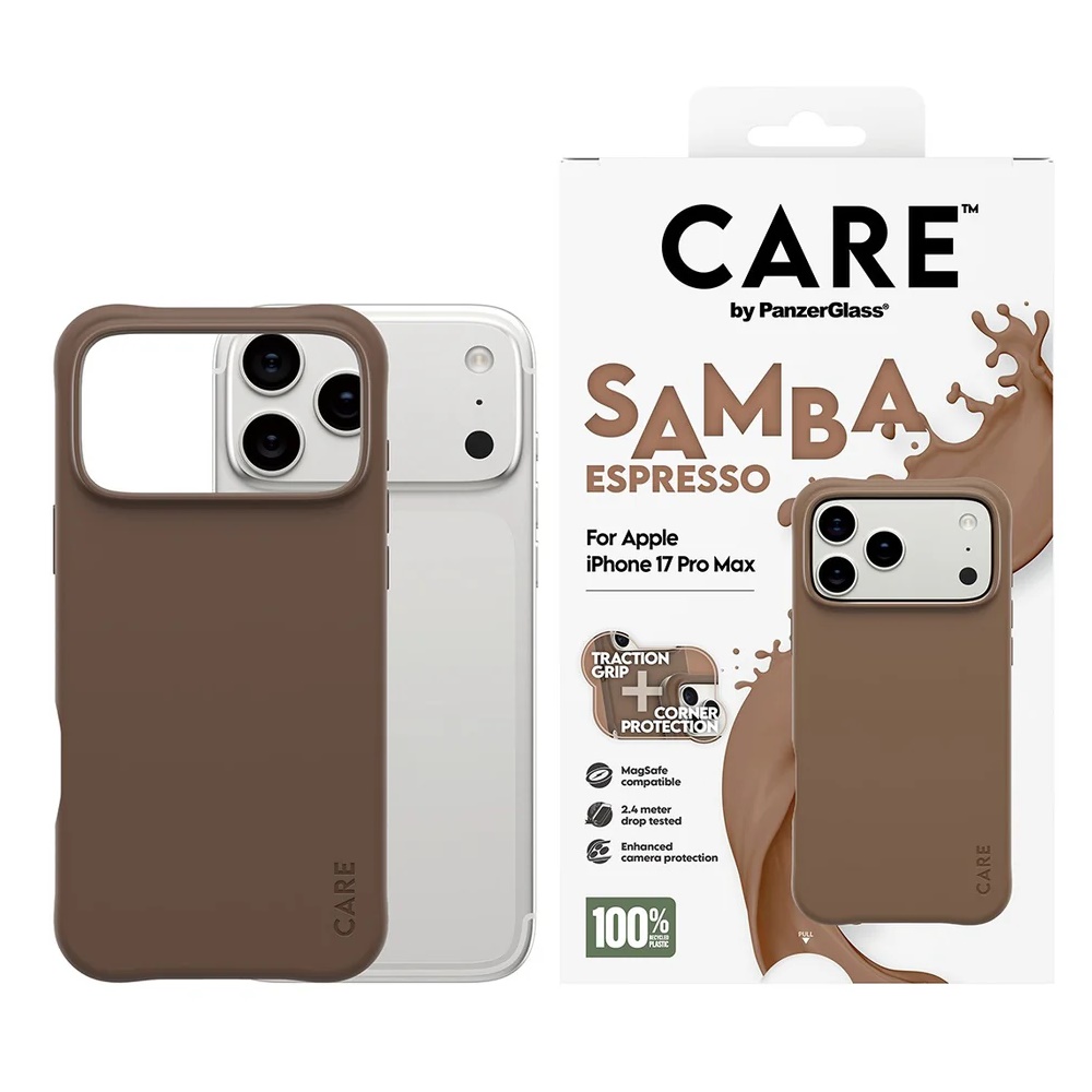 CARE by PanzerGlass® Fashionable Case Samba Espresso w. MagSafe iPhone 2025 6.9' Pro
