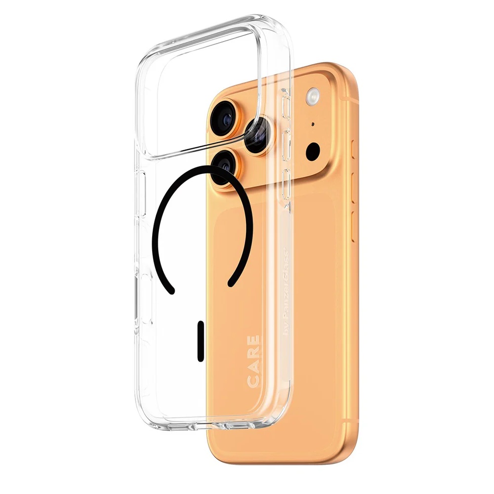 CARE by PanzerGlass® Flagship Case Transparent Urban Explorer w. Black MagSafe iPhone 2025 6.3' Pro