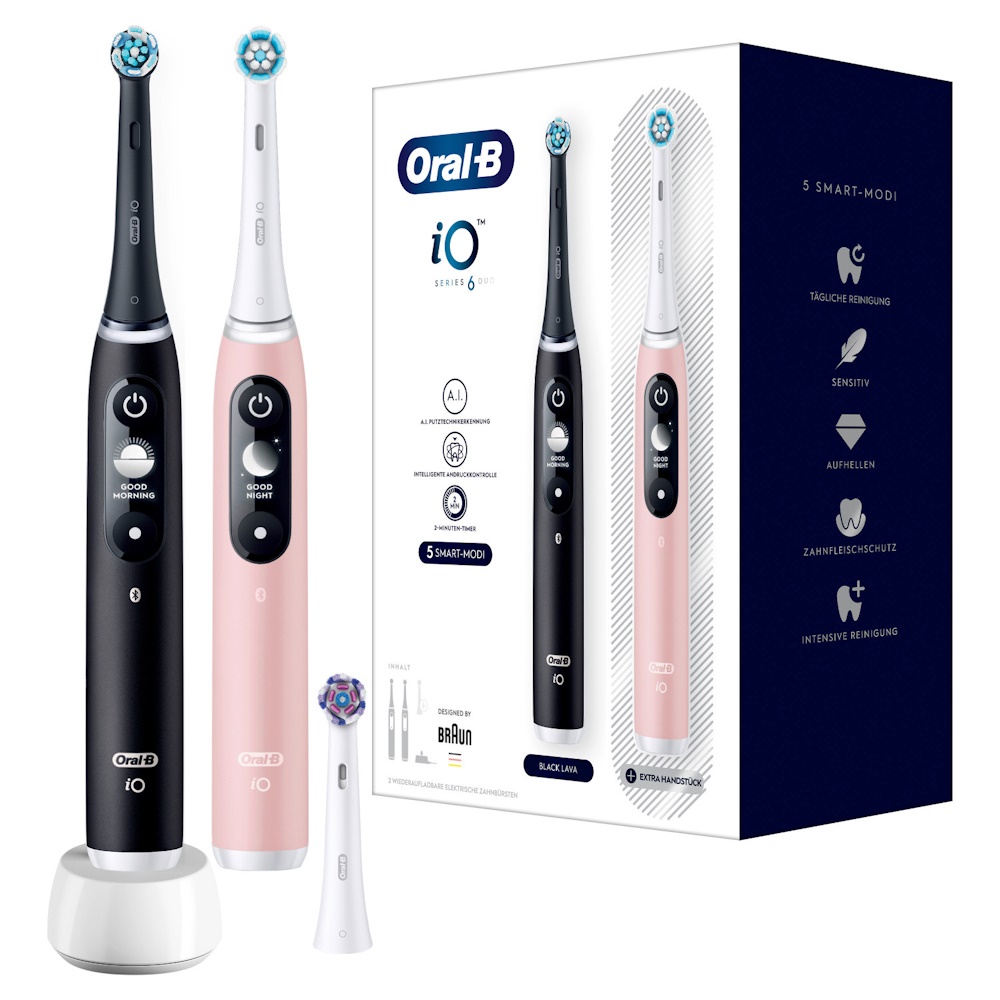 Oral-B iO Series 6 Duo Elektrische Zahnburste Schw