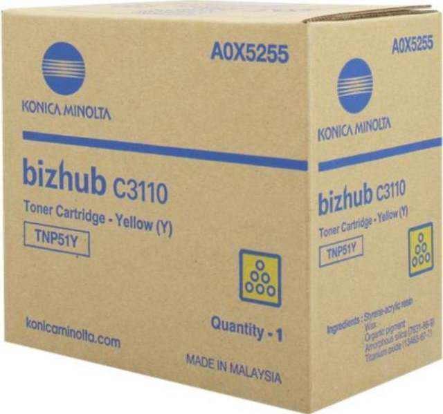 Konica Minolta TNP-51Y Gul Toner A0X5255