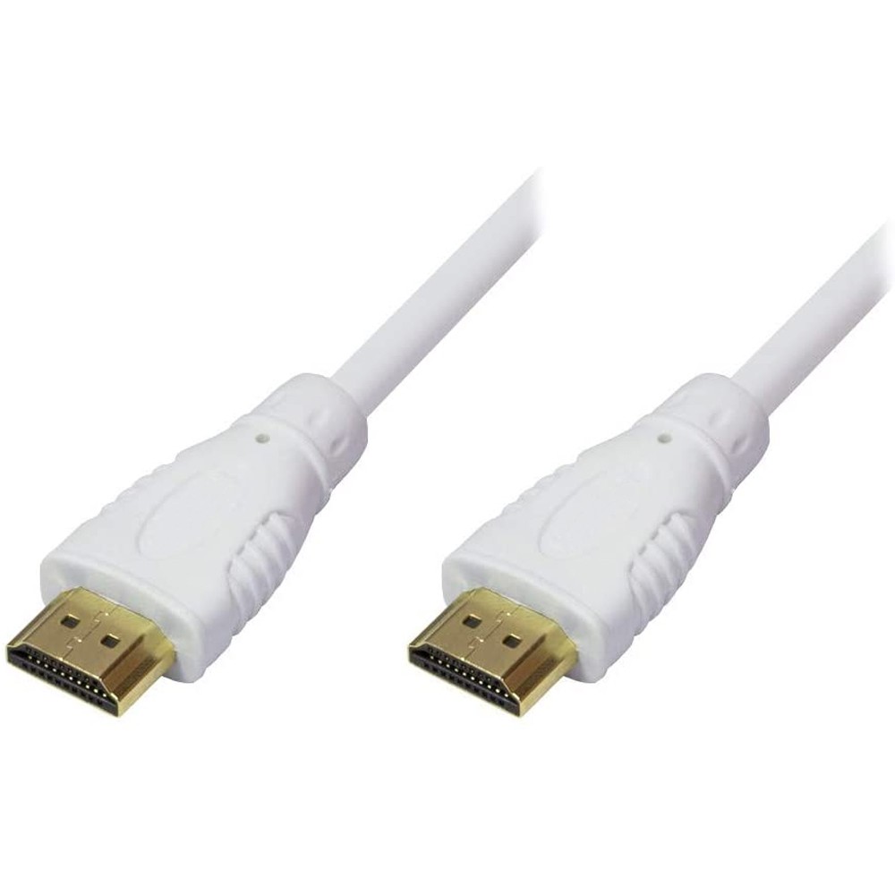 Techly HDMI High Speed Kabel mit Ethernet, M/M, 0.5m, weiÃŸ