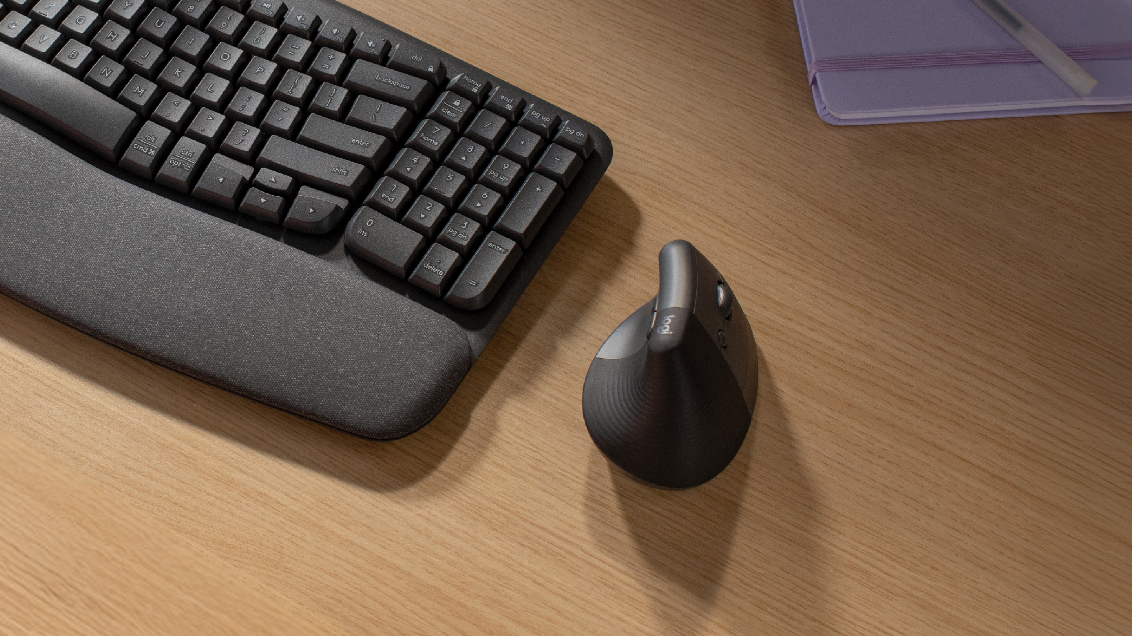Logitech Lift Vertical Ergonomic Mouse Optisk Trådløs Sort