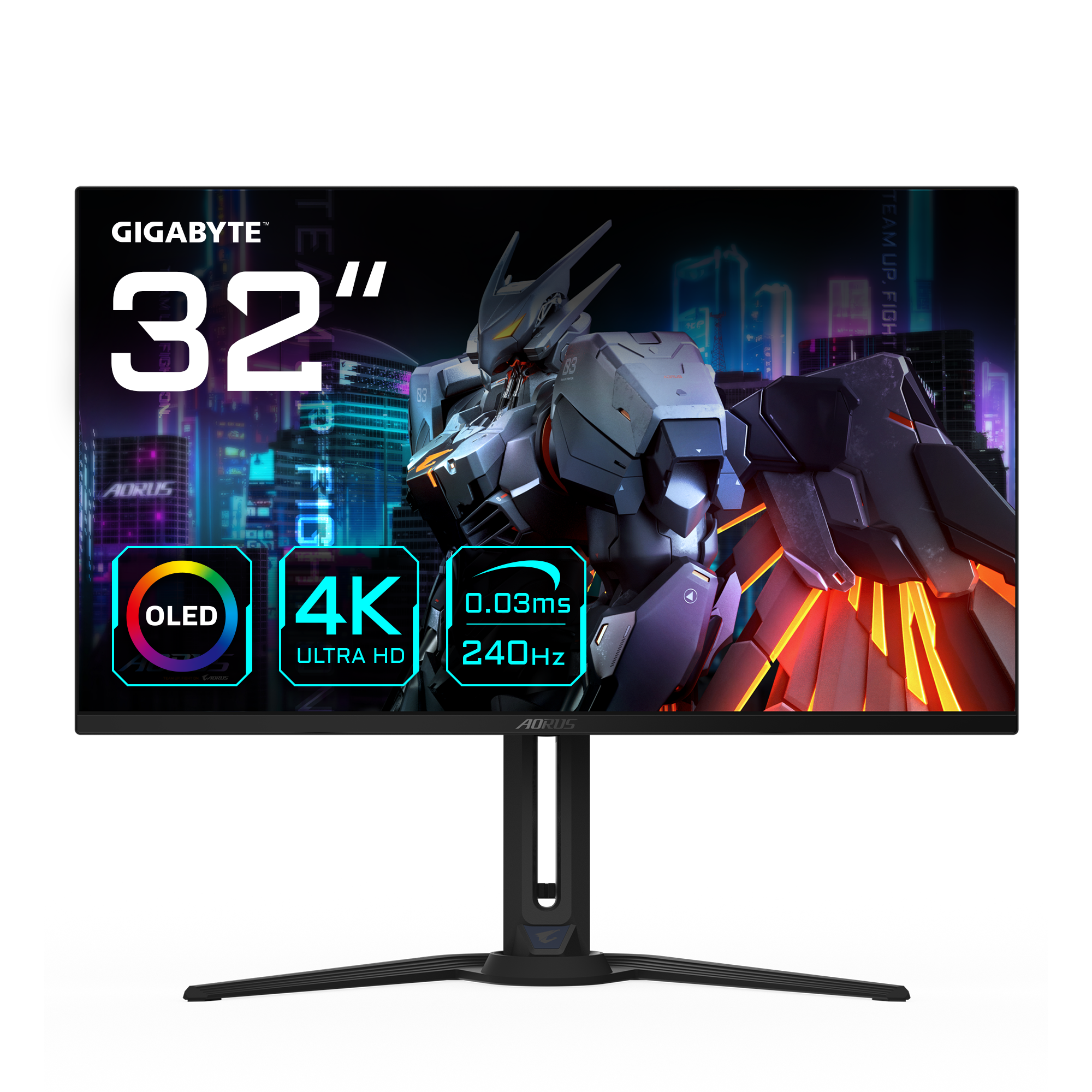 GIGABYTE FO32U2 31.5' OLED 3840 x 2160 (4K) DisplayPort HDMI USB-C 240 Hz