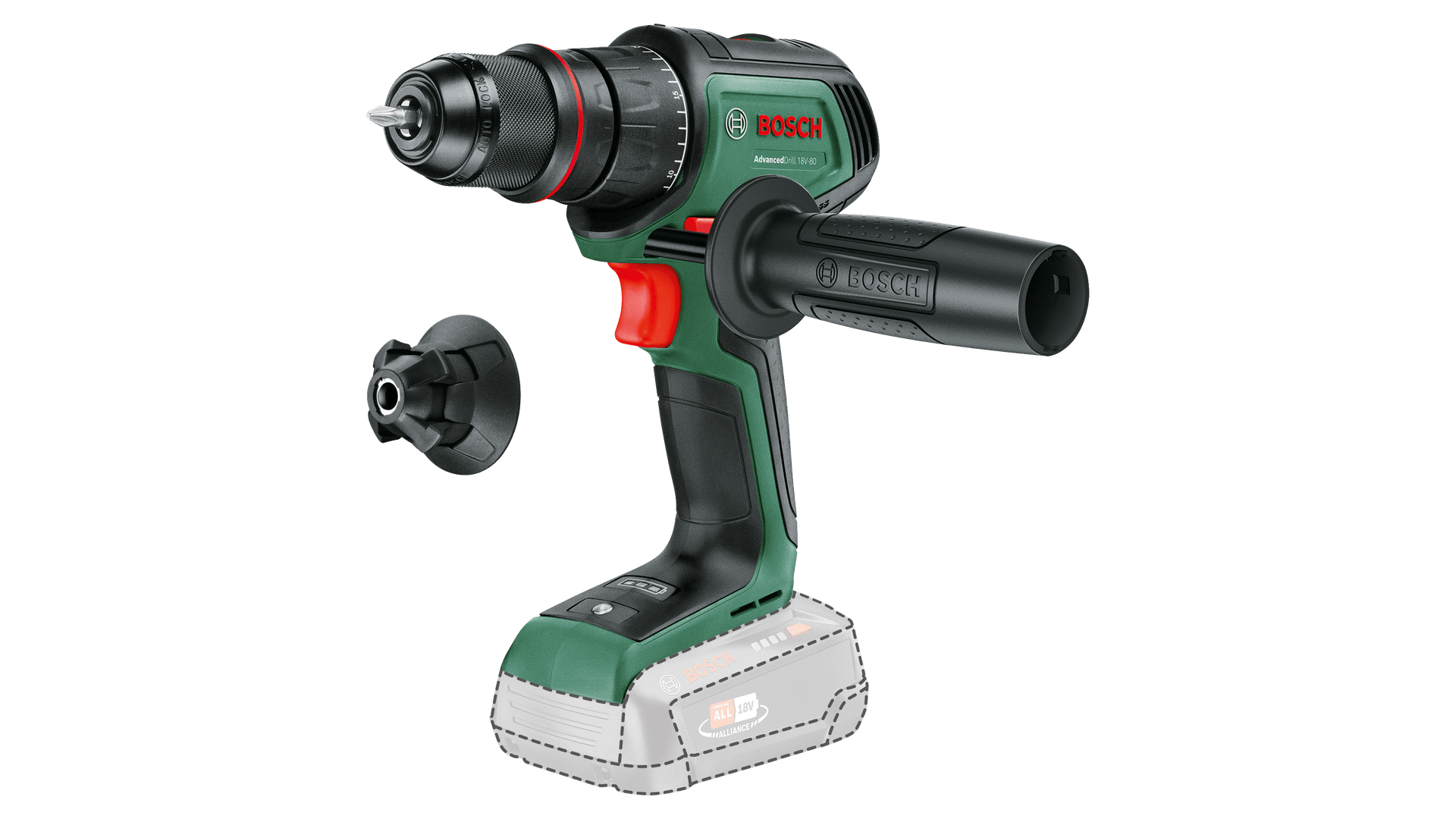 Bosch AdvancedBore-/skruemaskine 18V-80 QuickSnap 18V