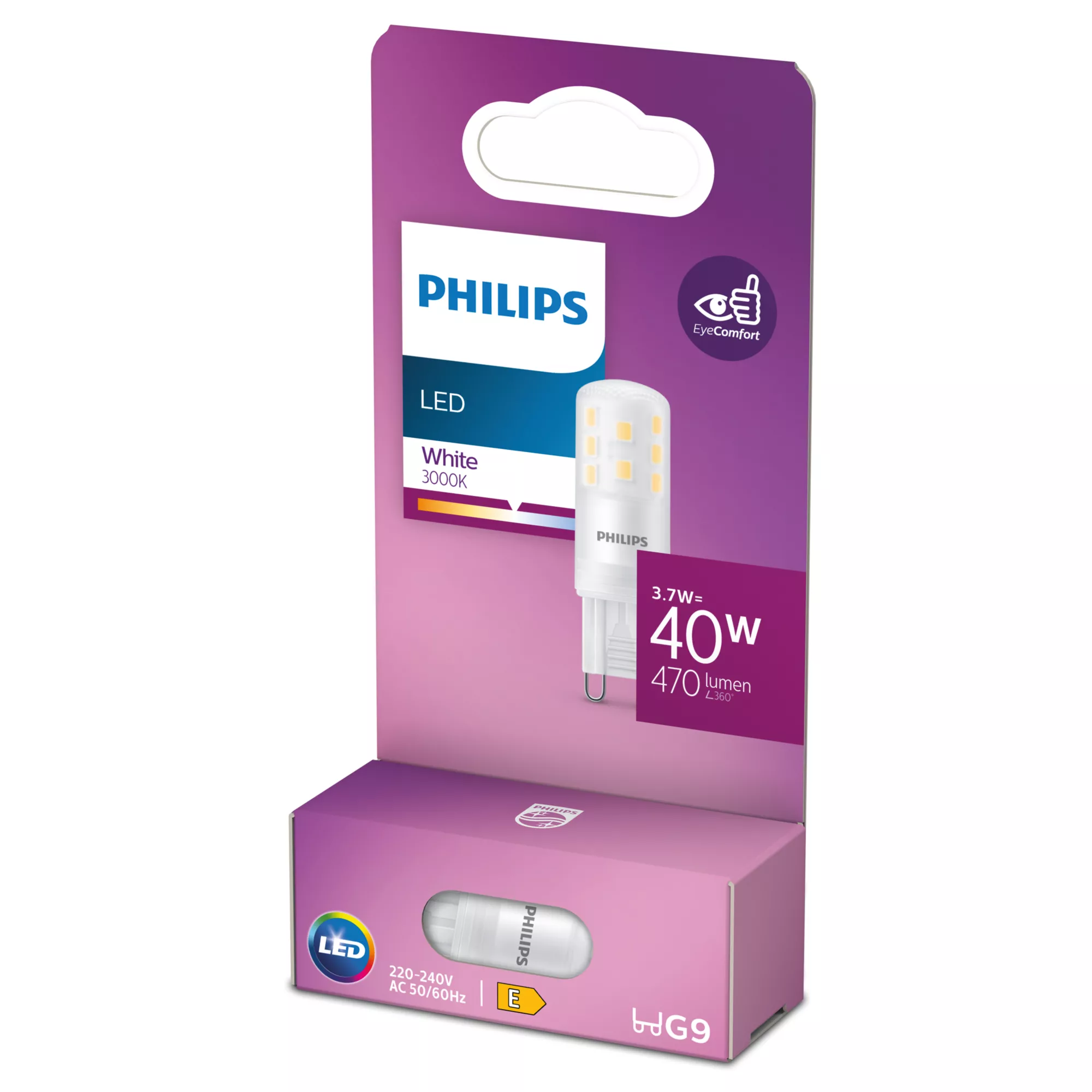 Philips by Signify 8720169301719 LED pære E 470lumen 3000K Klar hvid