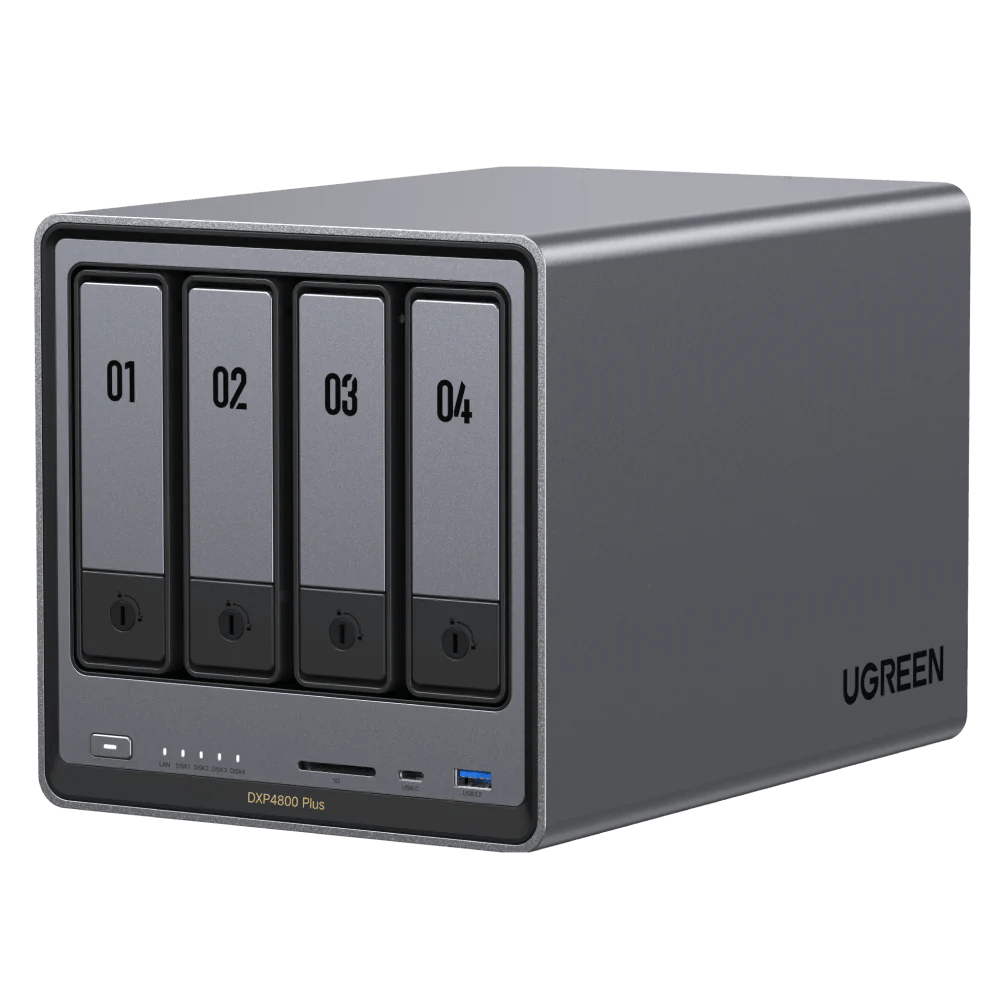UGREEN DXP4800 Plus 24TB Seagate IronWolf NAS-Bundle NAS inkl. 4x 6TB Seagate IronWolf 3,5 Zoll SATA Festplatte