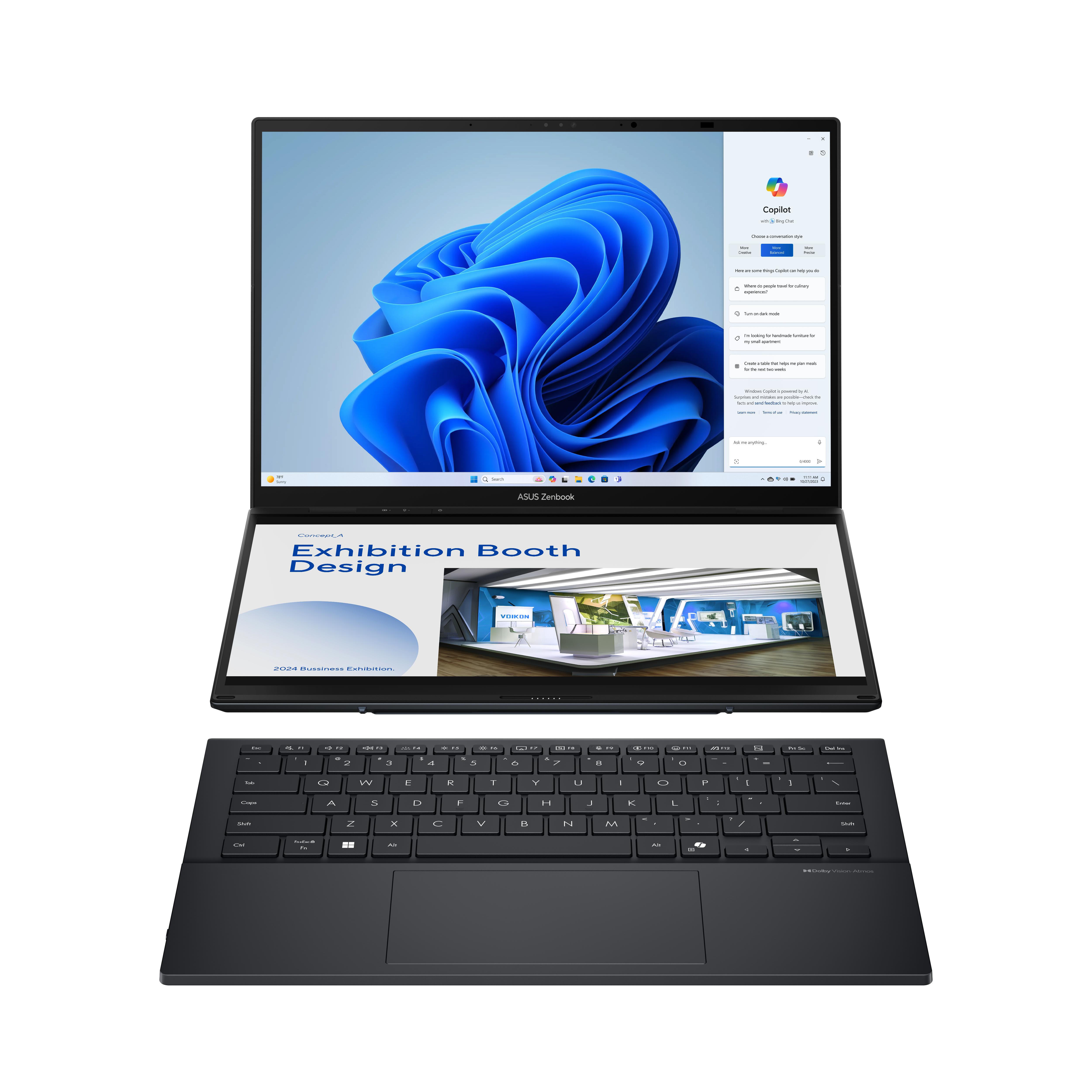 ASUS Zenbook Duo UX8406CA-QL203X 14' 1920 x 1200 (WUXGA) 285H 32GB 1TB Intel Arc 140T Windows 11 Pro