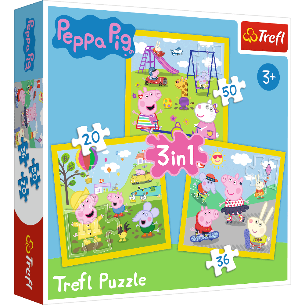 Trefl Puzzle 3w1 Swinka Peppa