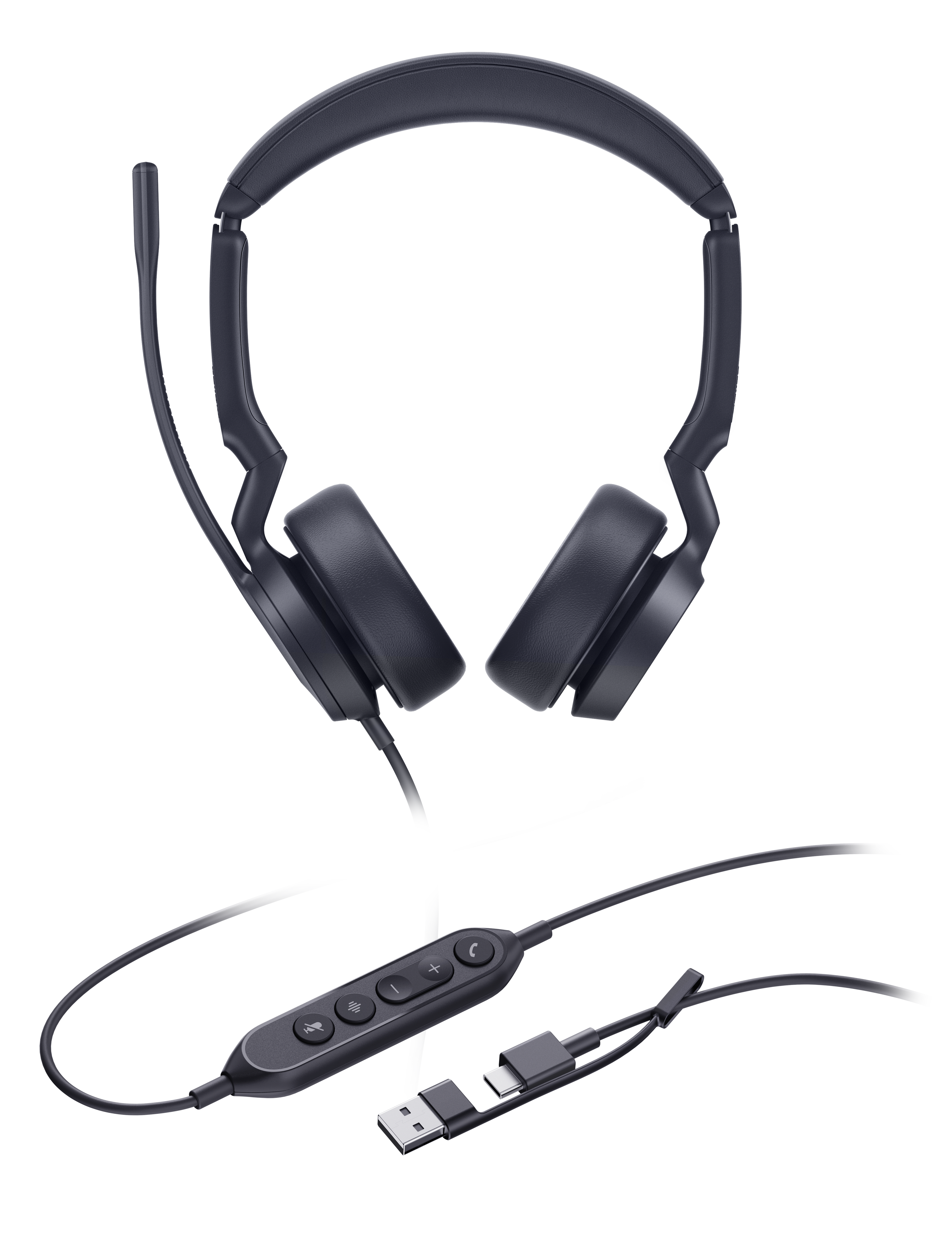 Yealink UH44 Dual UC USB-C/A Kablet Hovedtelefoner Sort