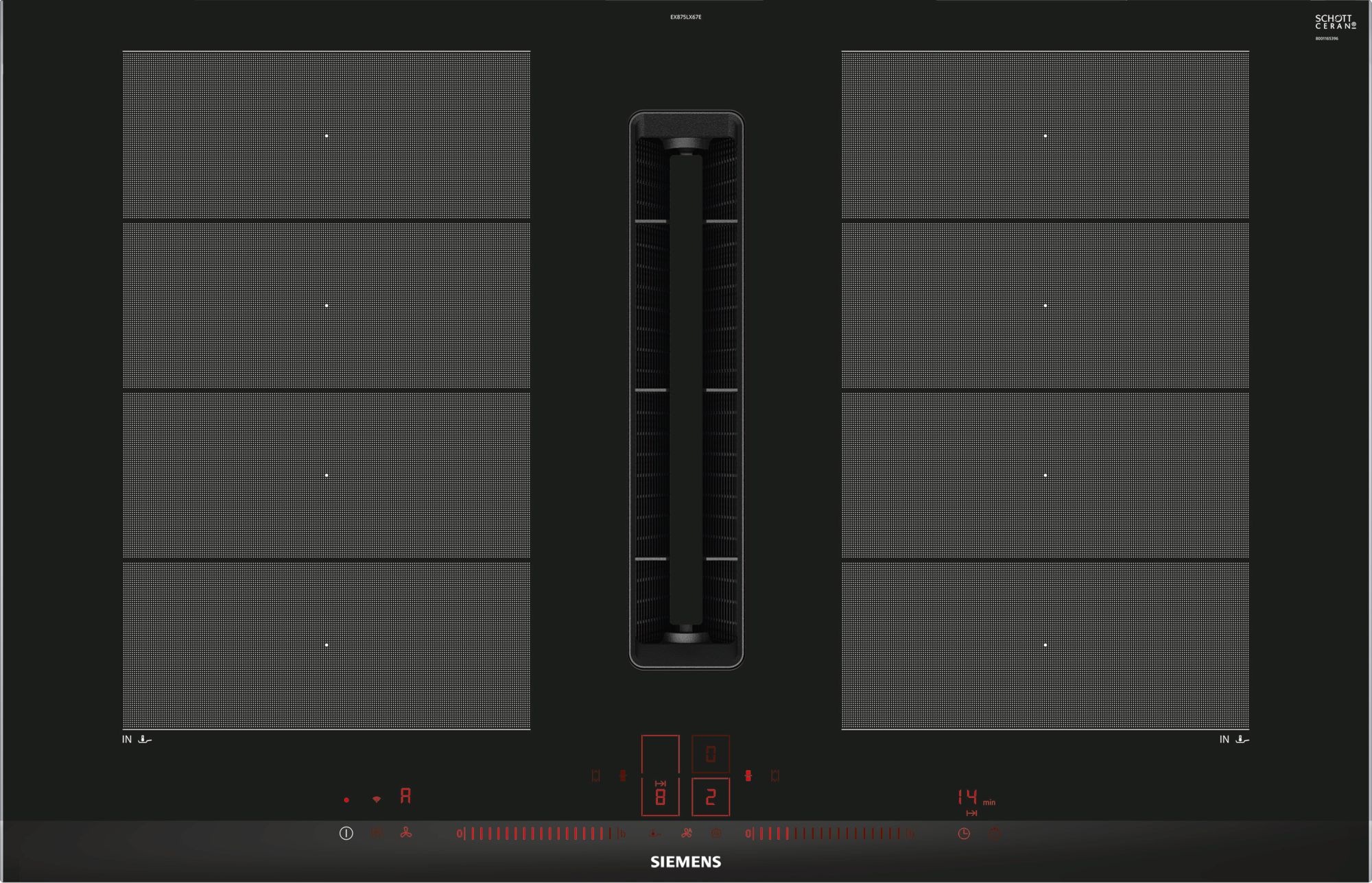 Siemens iQ700 EX875LX67E Induktionskogeplade