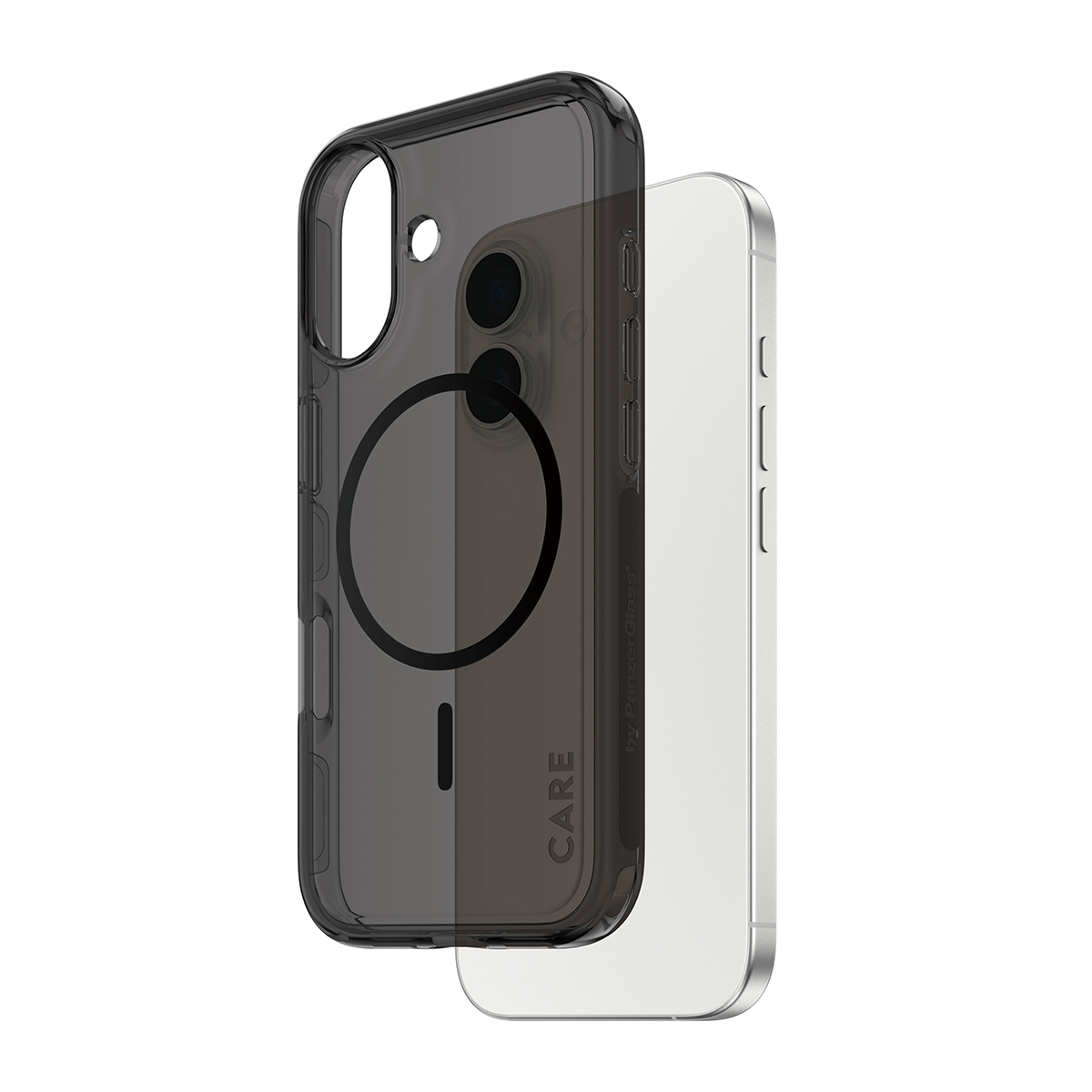PanzerGlass CARE by Flagship Case Urban Explorer Smokey w. Black MagSafe iPhone 17 Beskyttelsescover Sort