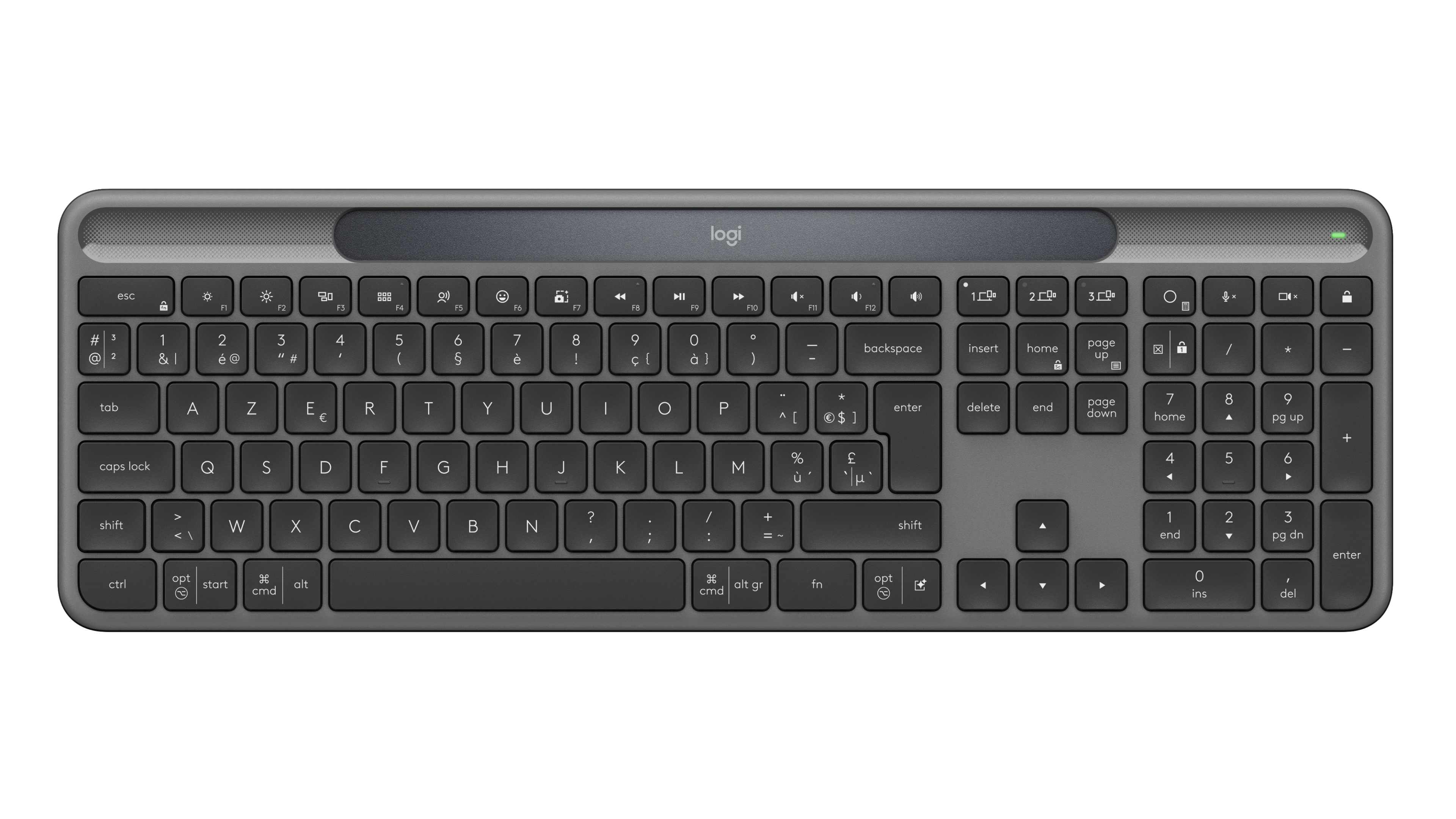 Logitech Signature Slim Solar+ K980 Tastatur Trådløs Belgisk