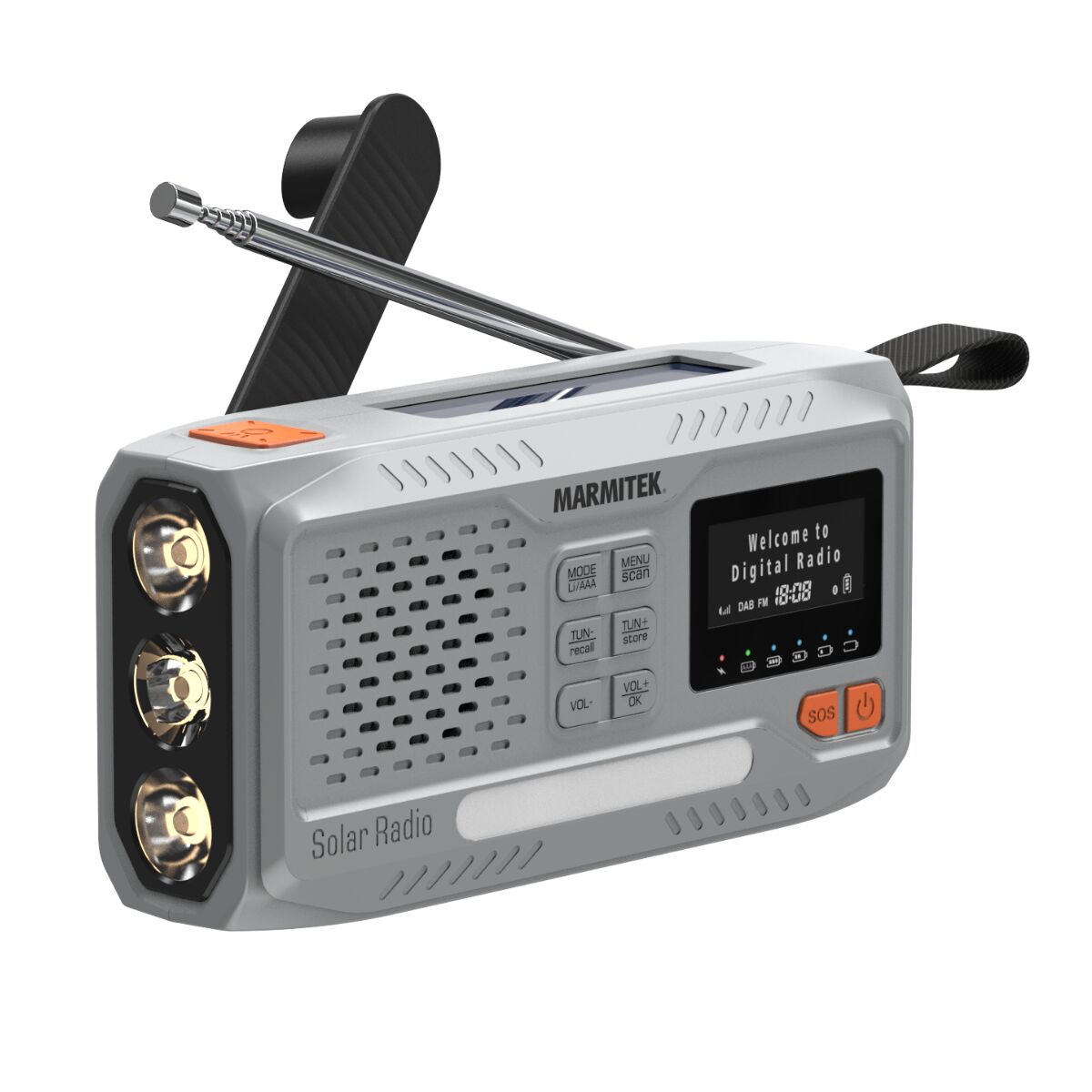 Marmitek RESQ 100 outdoor radio, Gray Marmitek