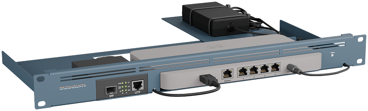 Rackmount.IT Meraki GX50 MX67 Series with Media Converter