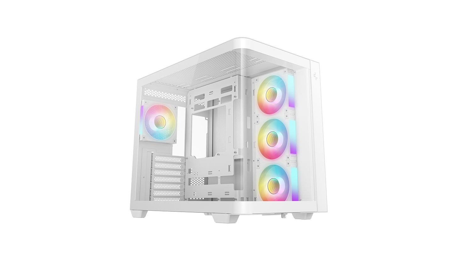 DeepCool CG530U 4F WH ATX Curved Glass Panoramic Case White