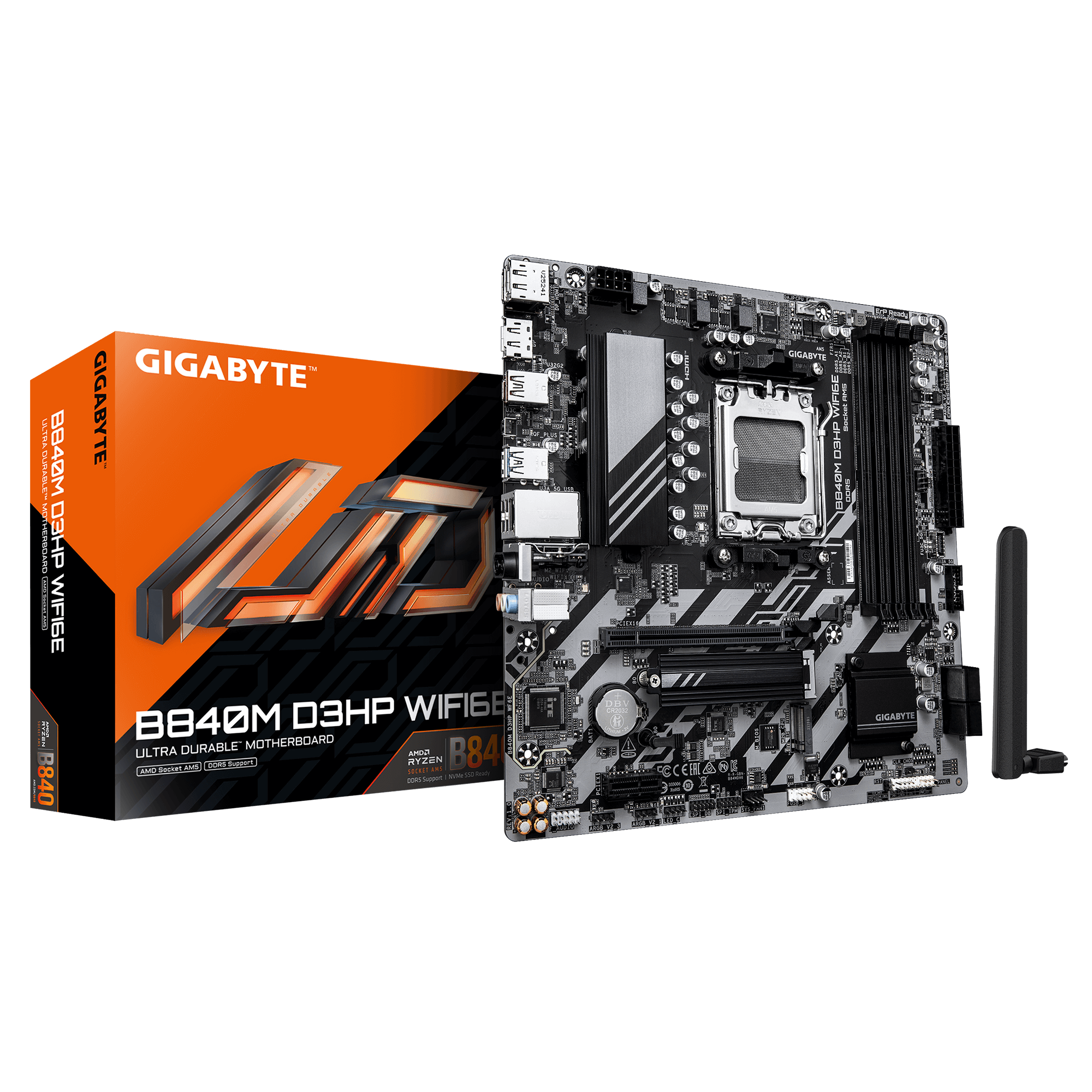 GIGABYTE B840M D3HP WIFI6E micro ATX AM5 AMD B840