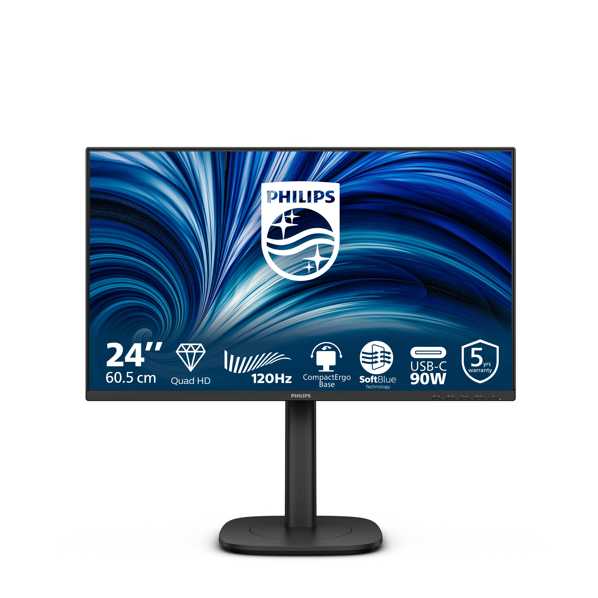 Philips 24B2U3601 23.8' IPS 2560 x 1440 (2K) HDMI DisplayPort 120 Hz