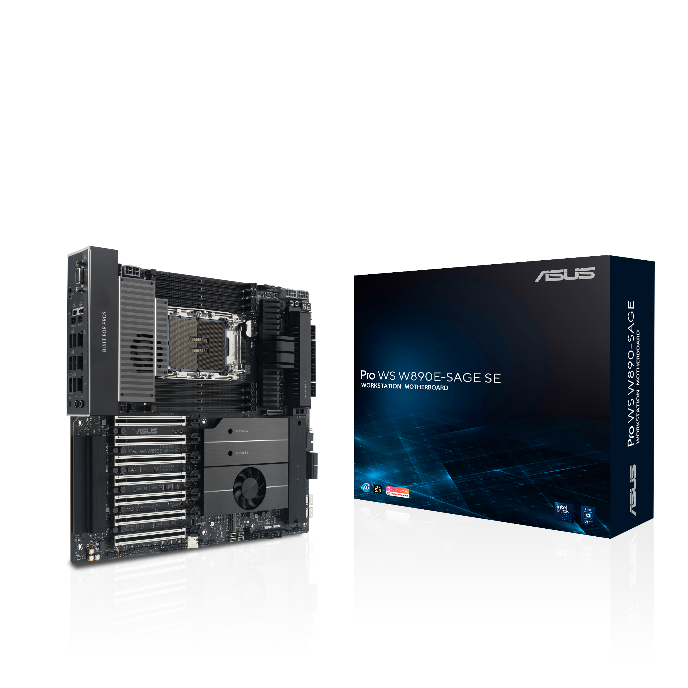 ASUS PRO WS W890E-SAGE SE LGA4710-2 EEB workstation motherboard 8xDDR4 7xPCIe 5.0 4xM.2 4xSATA