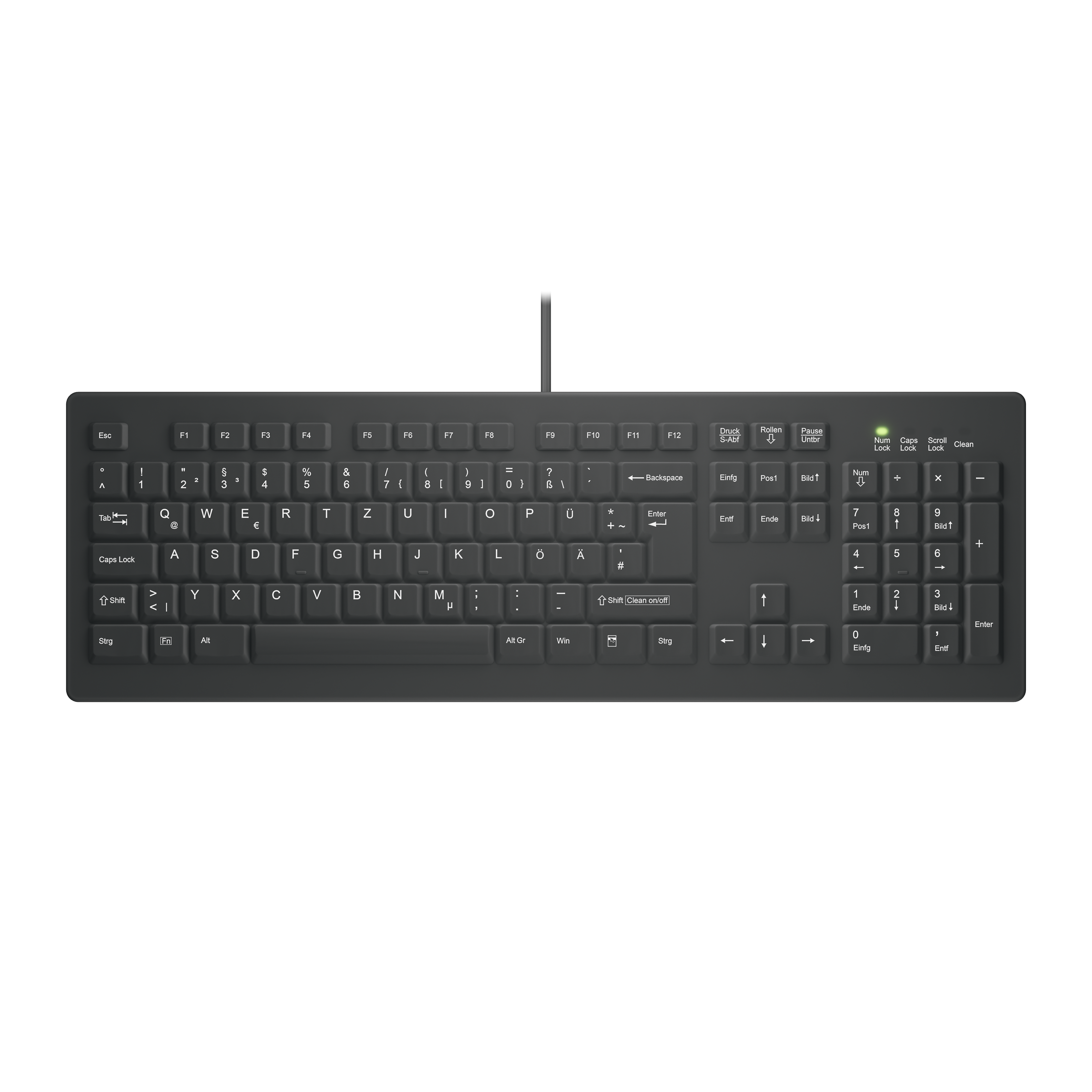 Contour Design Active Key AK-C8100 Tastatur Saksnøglekontakt Kablet Tysk