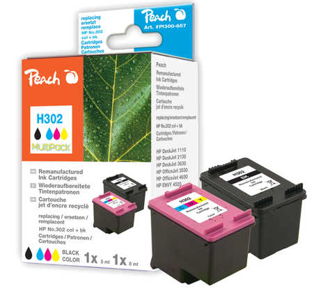 Peach PI300-657 PagePack Sort, Cyan, Magenta, Gul 215 sider Blæk
