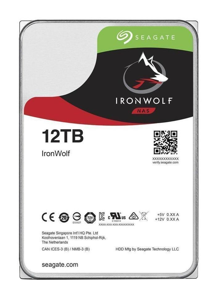 Seagate IronWolf Harddisk ST12000VN0008 12TB 3.5' SATA-600 7200rpm