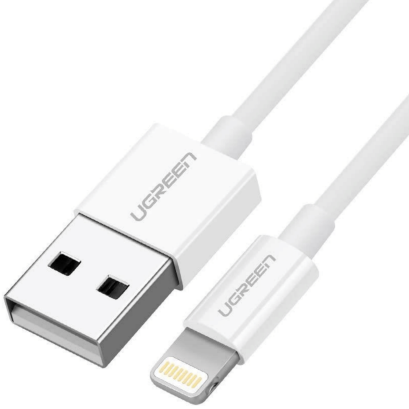 Ugreen cable USB 2.0 A lightning 2m, 5V/2.4A iPhone 7 / 7plus / 6S/ 6 / 6 Plus, iPhone 5s/5c/5, iPad Mini/Mini 2, iPad Lightning to USB-A 1m