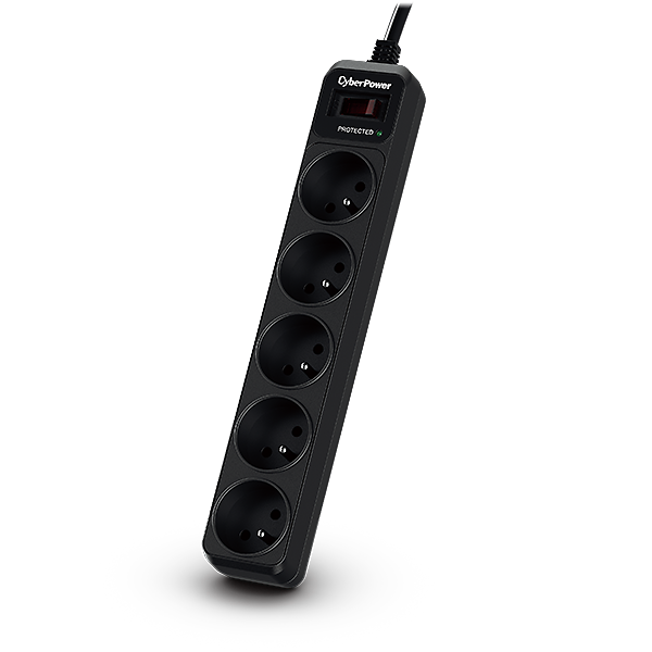 Listwa zasilajaca CyberPower przeciwprzepieciowa 5 gniazd 1.8 m czarna (B0520SC0-FR)
