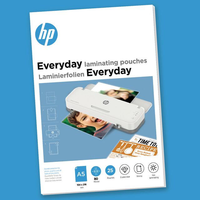 HP Laminierfolien Everyday A5 80 Micron 25x