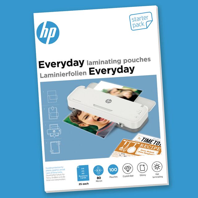 HP Laminierfolien Everyday Starter Set 80 Micron