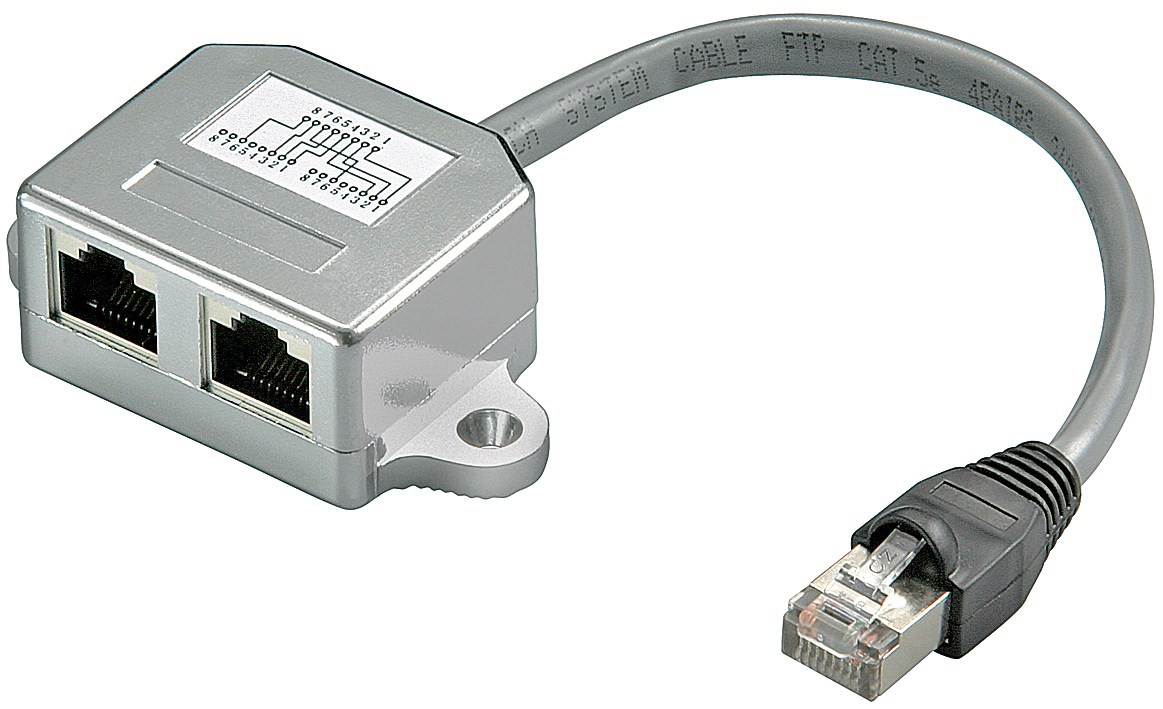 Goobay RJ45 Y-Adapter CAT5 1 til 2
