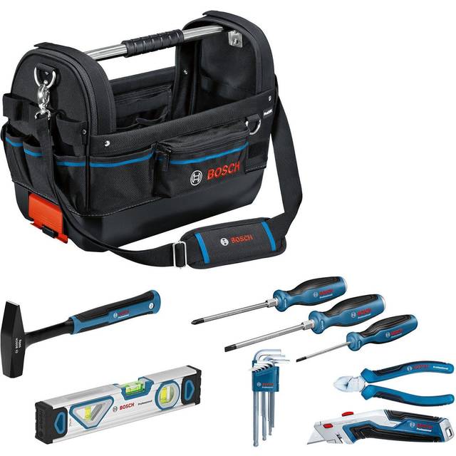 warehouse linden----Werkzeugtasche GWT 20 und Handwerkzeug-Set Professional (schwarz, ProClick System, inkl. 16-teiliges Werkzeug-Set)
