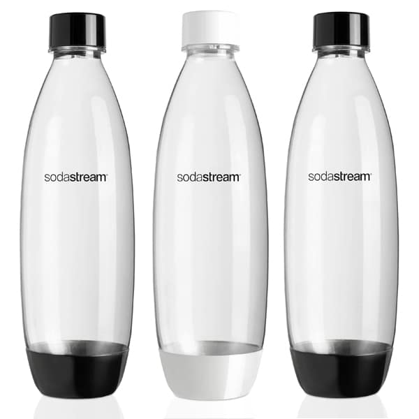 Sodastream PET Bottle Fuse (3 Bottles, 1L, black white) (2260748)