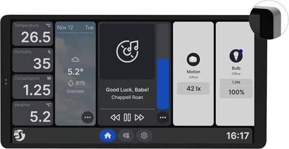 Shelly Plug&Play 'Wall Display X2 Silver + Blu H&T Ivory' Android WLAN Silber