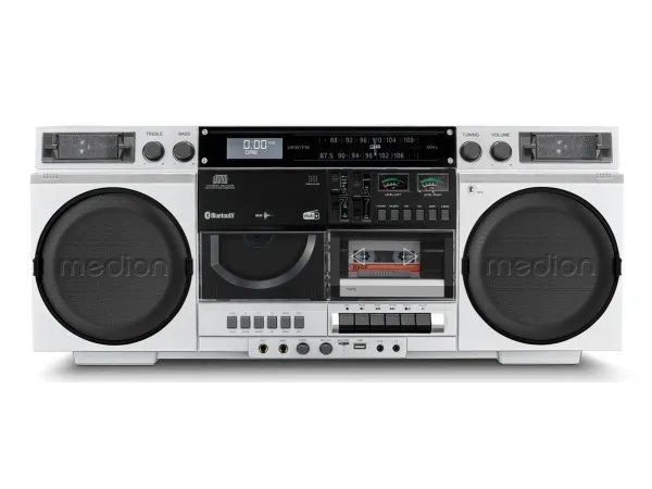Medion LIFE® P66538 Retro-Boombox weiß