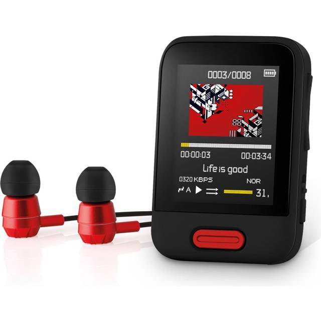 Sencor Odtwarzacz MP3 MP4 SFP 7716RD 16GB Bluetooth wyswietlacz 1,8 cala
