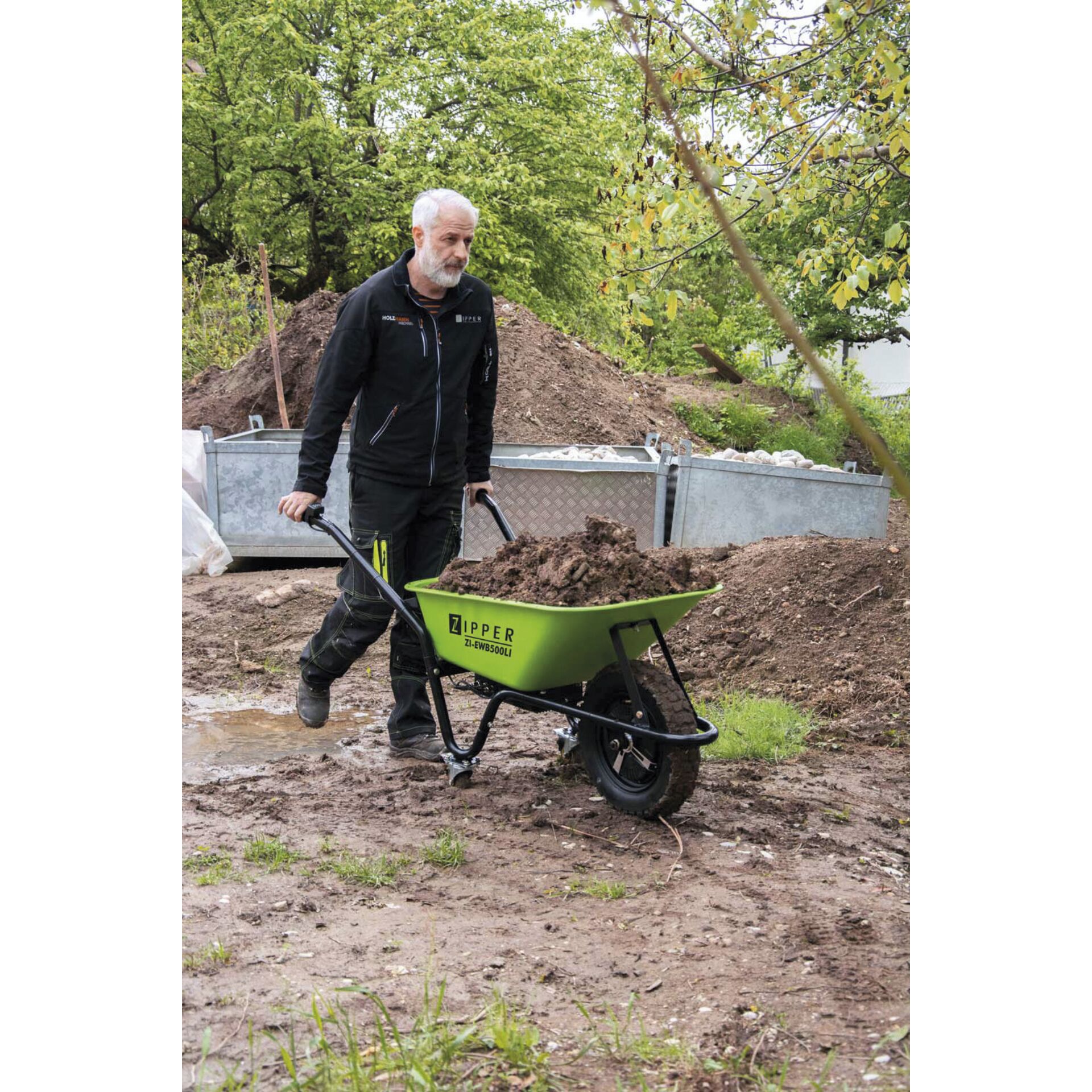 Zipper ZI-EWB500LI Electric Wheelbarrow