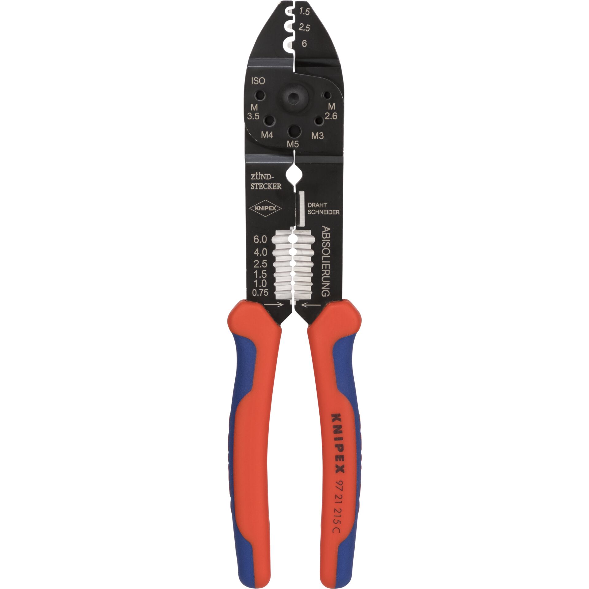 Knipex Kabelschuhzange 0.75...6.0 mmÂ? 222 g mmÂ? (97 21 215 C)