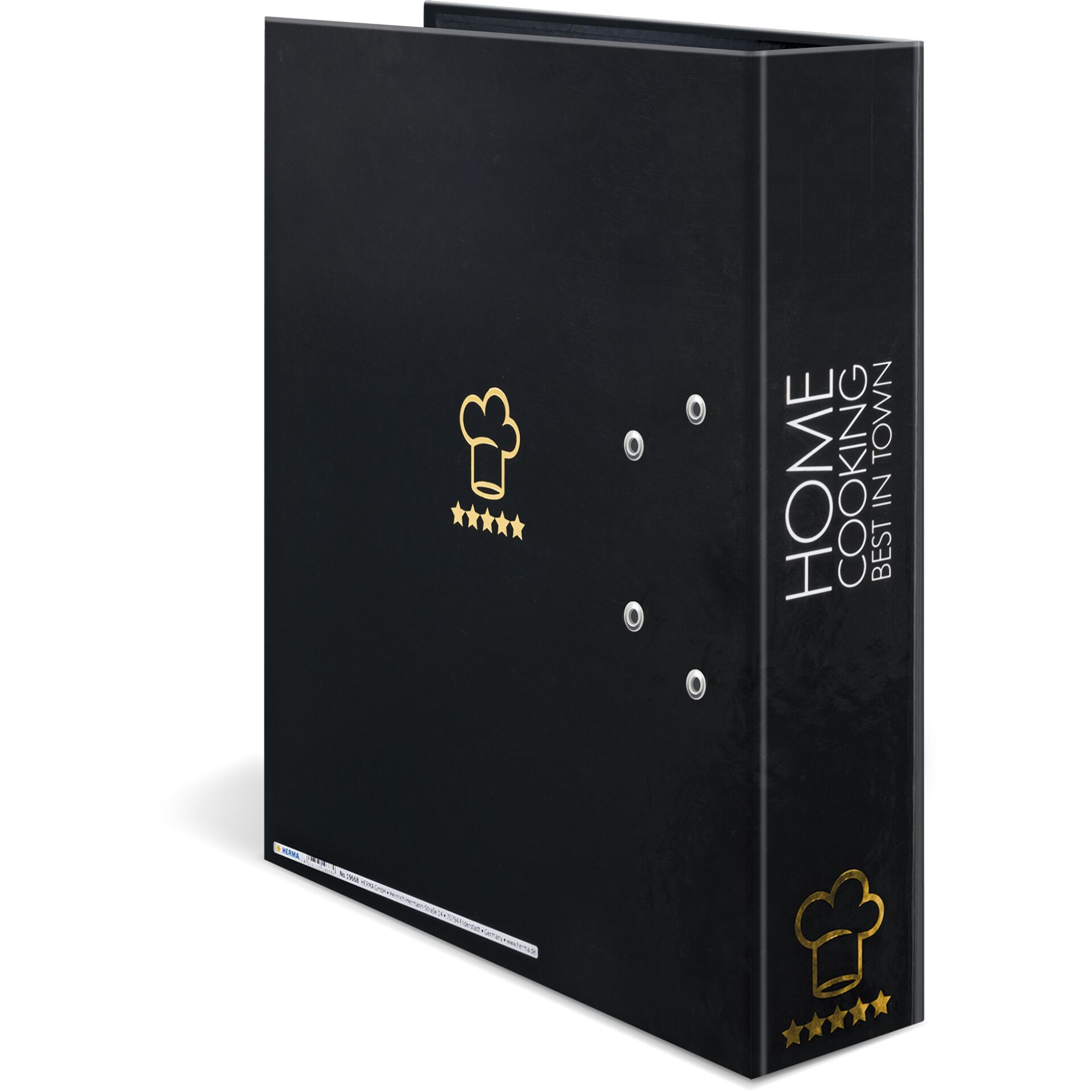 Herma Rezepte-Ordner schwarz Home Cooking DIN A4 19668